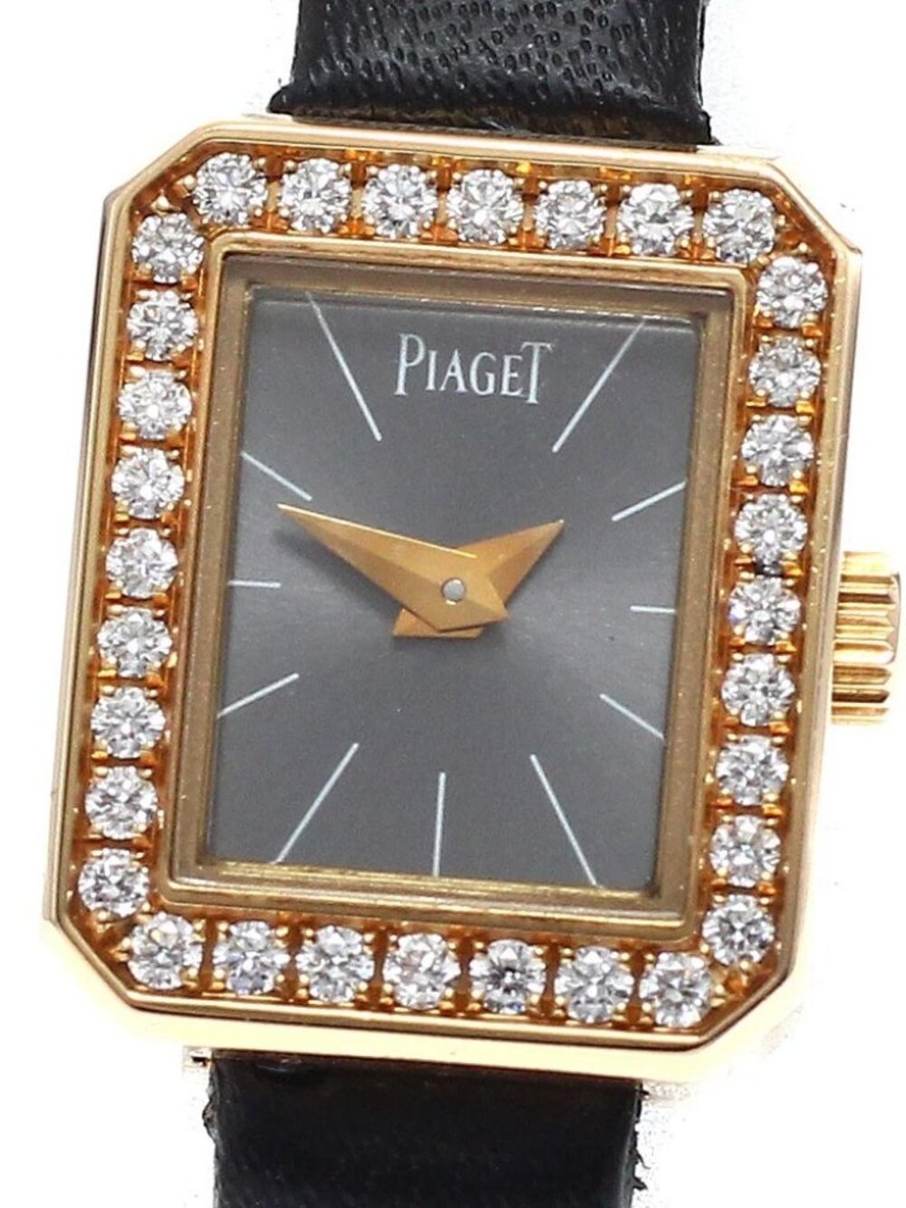 PIAGET Mini protocol P10691 K18PG diamond bezel Quartz Ladies Watch_937995